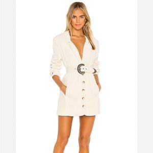 For Love & Lemons Carson Blazer Dress Size M Ivory REVOLVE